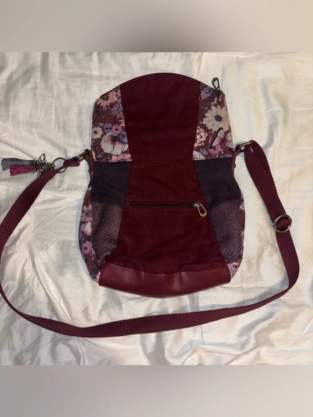 Women’s Burgundy Floral SAK ROOTS Crossbody Bag